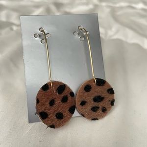 Cheetah fashion earrings